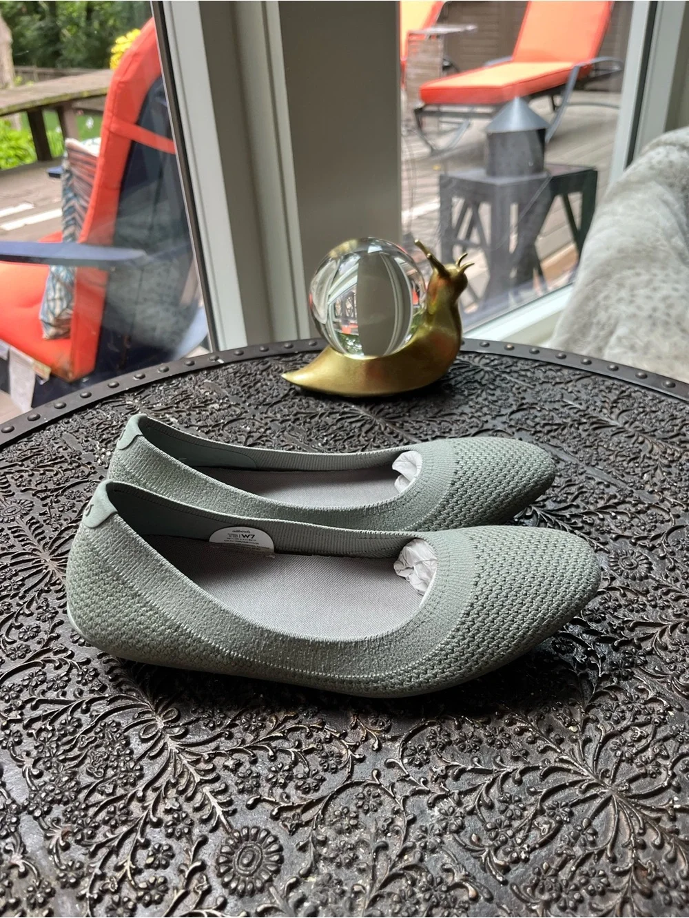 NEW ALLBIRDS TREE BREEZER BALLET FLATS IN PALE SAGE GREEN